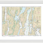 Nautical Chart-13296 Boothbay Harbor-bath, Including Kennebec River - Framed Print