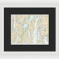 Nautical Chart-13296 Boothbay Harbor-bath, Including Kennebec River - Framed Print