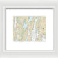 Nautical Chart-13296 Boothbay Harbor-bath, Including Kennebec River - Framed Print