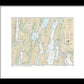 Nautical Chart-13296 Boothbay Harbor-bath, Including Kennebec River - Framed Print