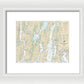 Nautical Chart-13296 Boothbay Harbor-bath, Including Kennebec River - Framed Print