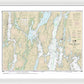 Nautical Chart-13296 Boothbay Harbor-bath, Including Kennebec River - Framed Print