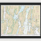 Nautical Chart-13296 Boothbay Harbor-bath, Including Kennebec River - Framed Print