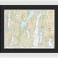 Nautical Chart-13296 Boothbay Harbor-bath, Including Kennebec River - Framed Print