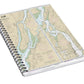 Nautical Chart-13298 Kennebec River Bath-courthouse Point - Spiral Notebook