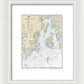 Nautical Chart-13302 Penobscot Bay-approaches - Framed Print