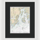 Nautical Chart-13302 Penobscot Bay-approaches - Framed Print