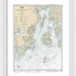 Nautical Chart-13302 Penobscot Bay-approaches - Framed Print