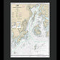 Nautical Chart-13302 Penobscot Bay-approaches - Framed Print