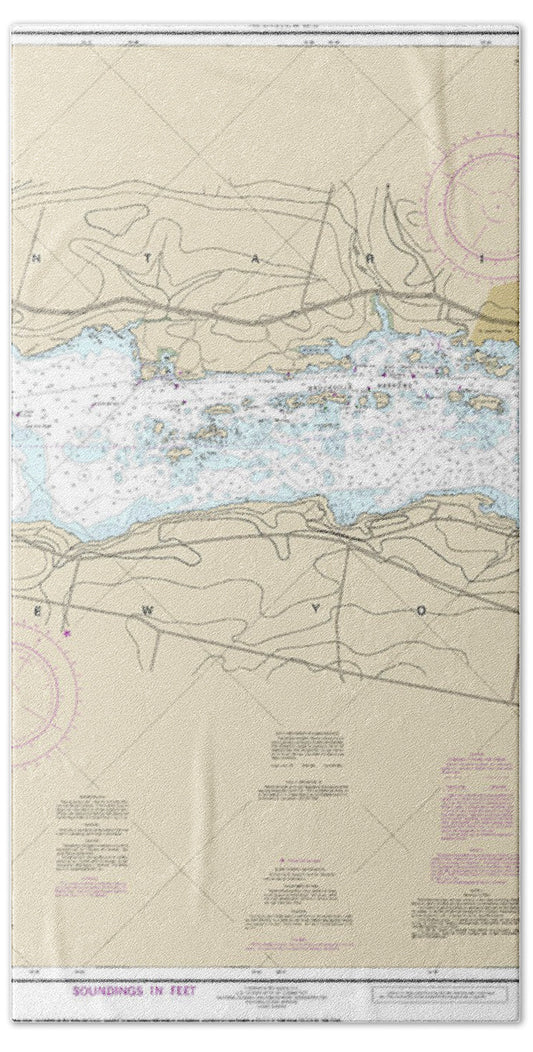 Nautical Chart-14770 Morristown, Ny-butternut, Ont - Bath Towel