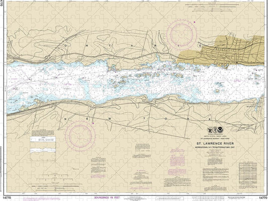 Nautical Chart-14770 Morristown, Ny-butternut, Ont - Puzzle