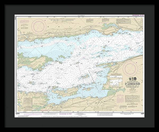 Nautical Chart-14771 Butternut Bay, Ont,-ironsides L, Ny - Framed Print