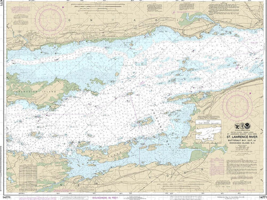 Nautical Chart-14771 Butternut Bay, Ont,-ironsides L, Ny - Puzzle