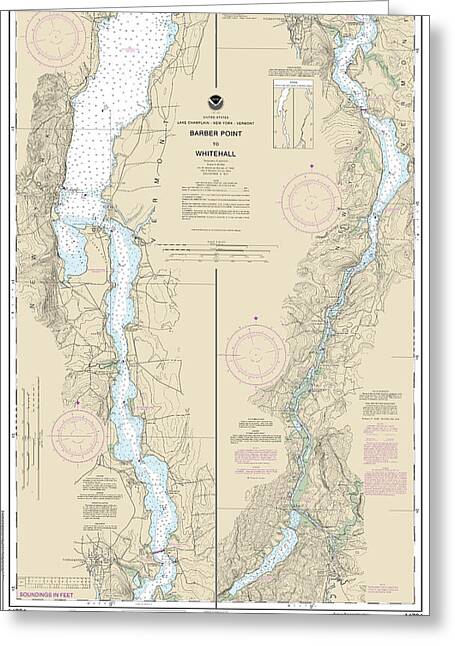 Nautical Chart-14784 Barber Point-whitehall - Greeting Card
