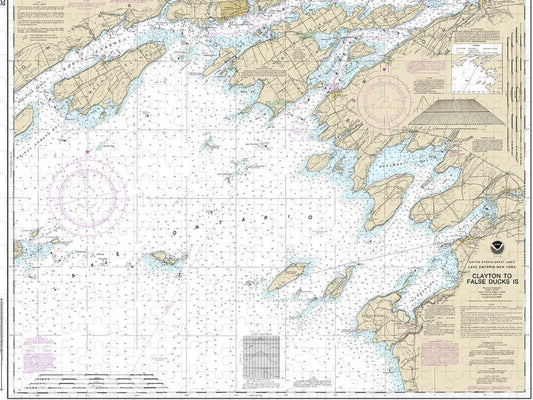 Nautical Chart-14802 Clayton-false Ducks Ls - Puzzle
