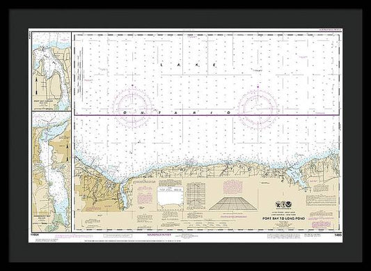 Nautical Chart-14804 Port Bay-long Pond, Port Bay Harbor, Irondequoit Bay - Framed Print