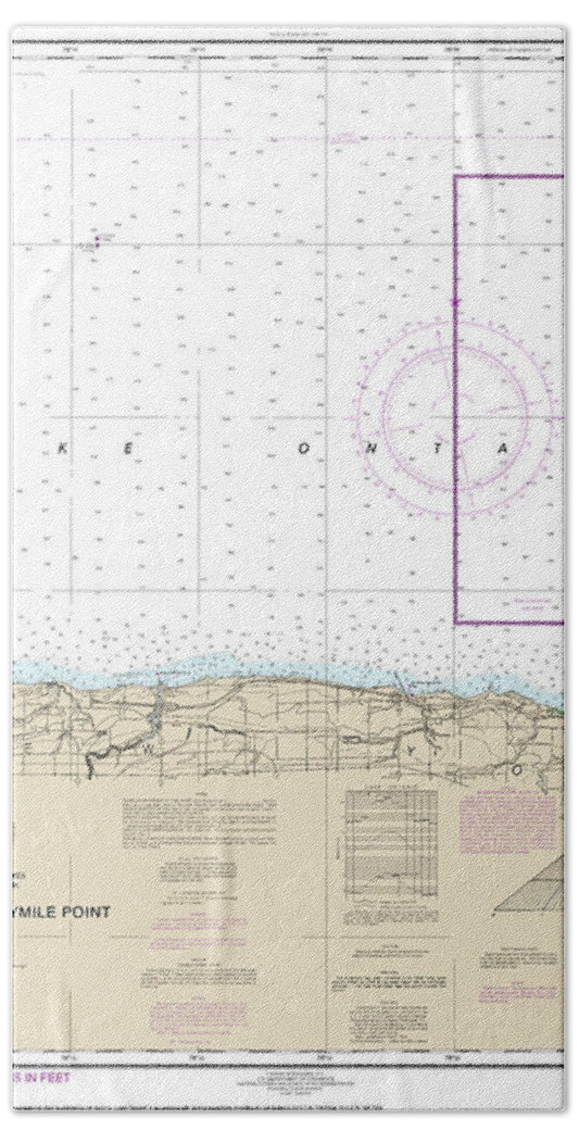 Nautical Chart-14805 Long Pond-thirtymile Point, Point Breeze Harbor - Bath Towel