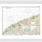 Nautical Chart-14825 Ashtabula-chagrin River, Mentor Harbor, Chagrin River - Framed Print