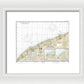 Nautical Chart-14825 Ashtabula-chagrin River, Mentor Harbor, Chagrin River - Framed Print