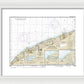 Nautical Chart-14825 Ashtabula-chagrin River, Mentor Harbor, Chagrin River - Framed Print