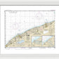 Nautical Chart-14825 Ashtabula-chagrin River, Mentor Harbor, Chagrin River - Framed Print