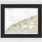 Nautical Chart-14825 Ashtabula-chagrin River, Mentor Harbor, Chagrin River - Framed Print