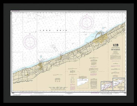 Nautical Chart-14828 Erie-geneva - Framed Print