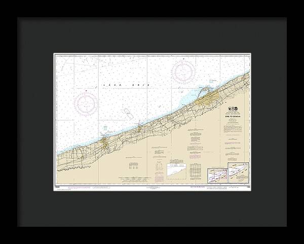 Nautical Chart-14828 Erie-geneva - Framed Print