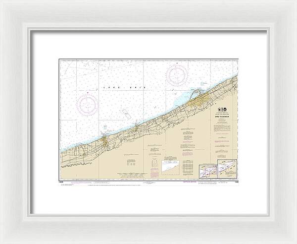 Nautical Chart-14828 Erie-geneva - Framed Print
