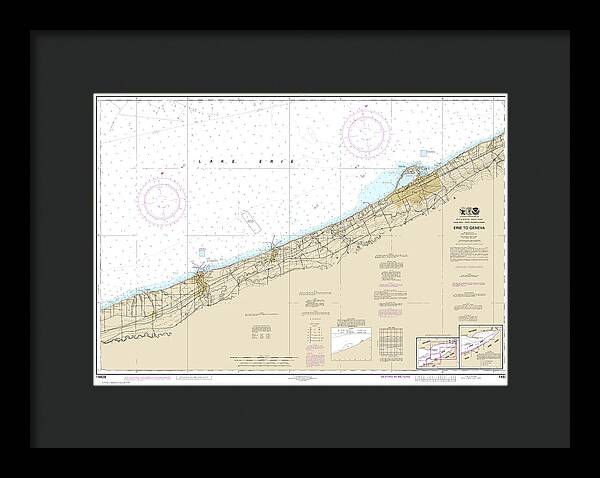 Nautical Chart-14828 Erie-geneva - Framed Print