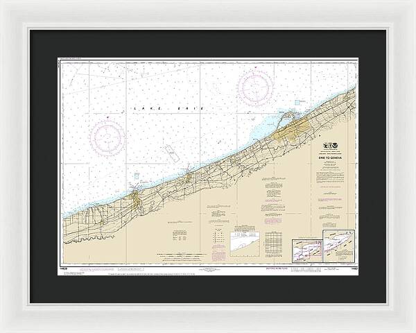 Nautical Chart-14828 Erie-geneva - Framed Print