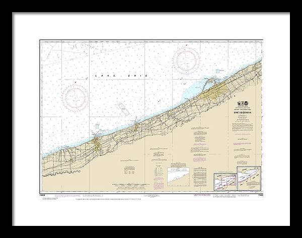 Nautical Chart-14828 Erie-geneva - Framed Print