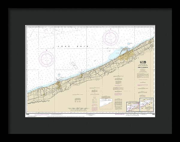 Nautical Chart-14828 Erie-geneva - Framed Print