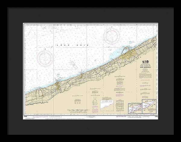 Nautical Chart-14828 Erie-geneva - Framed Print