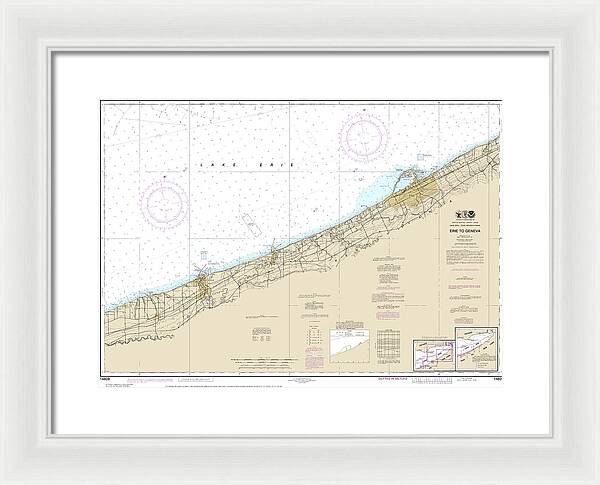 Nautical Chart-14828 Erie-geneva - Framed Print