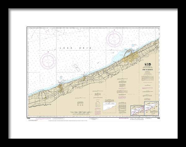 Nautical Chart-14828 Erie-geneva - Framed Print