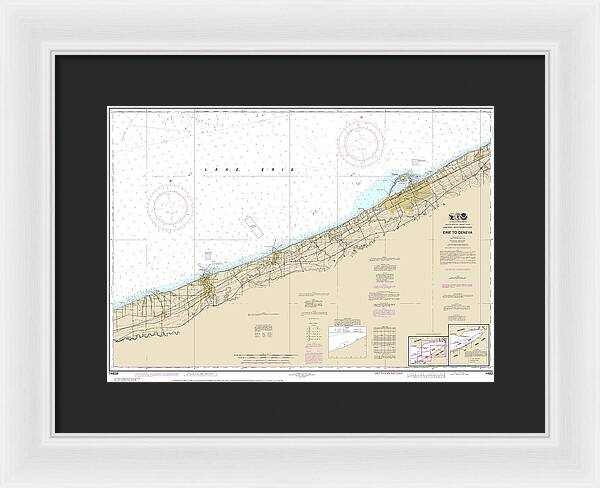 Nautical Chart-14828 Erie-geneva - Framed Print