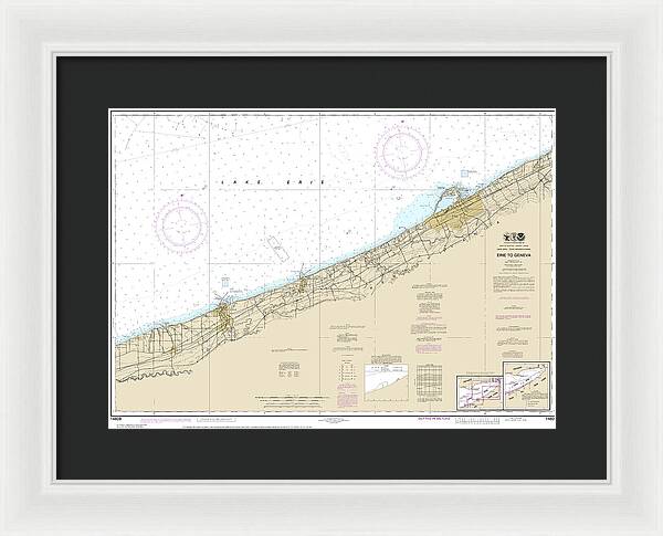 Nautical Chart-14828 Erie-geneva - Framed Print