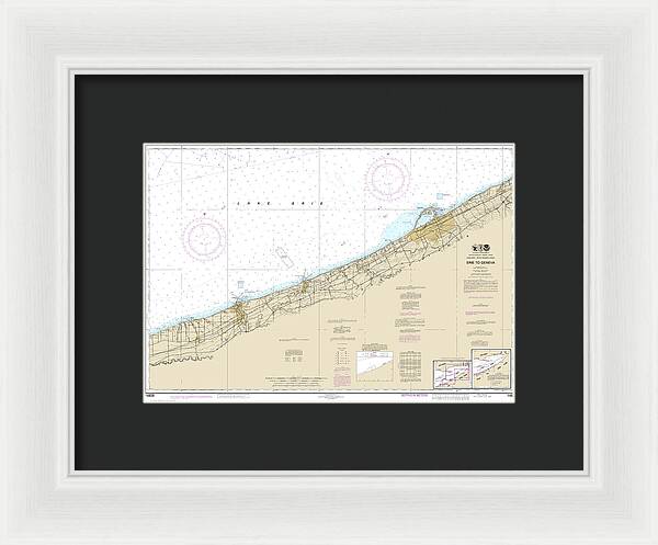 Nautical Chart-14828 Erie-geneva - Framed Print