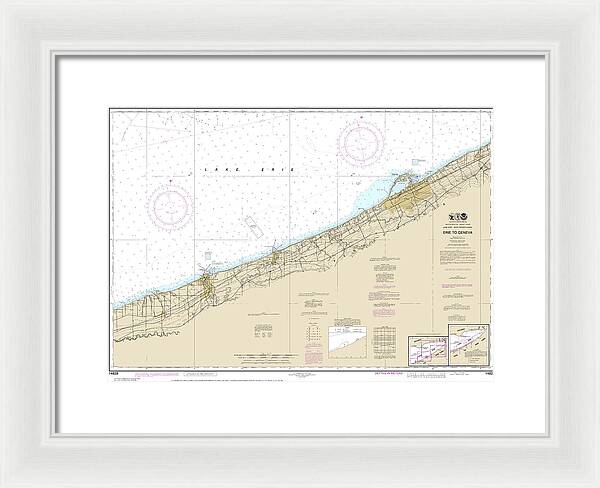 Nautical Chart-14828 Erie-geneva - Framed Print