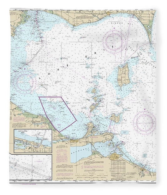 Nautical Chart-14830 West End-lake Erie, Port Clinton Harbor, Monroe Harbor, Lorain-detriot River, Vermilion - Blanket