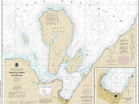 Nautical Chart-14969 Munising Harbor-approaches, Munising Harbor - Puzzle