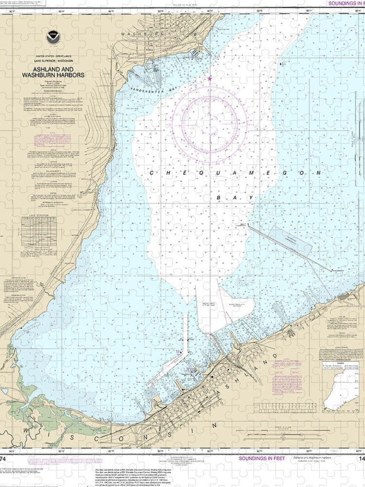 Nautical Chart-14974 Ashland-washburn Harbors - Puzzle