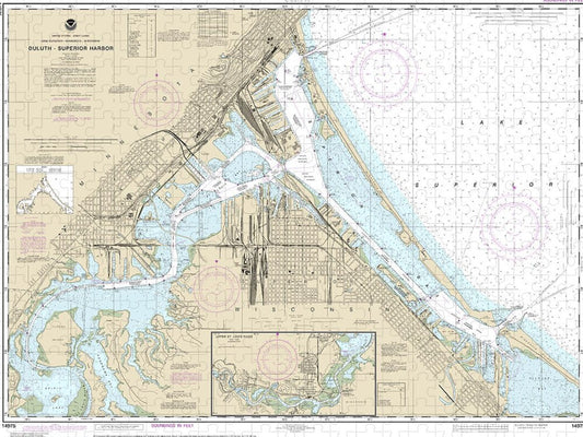 Nautical Chart-14975 Duluth-superior Harbor, Upper St Louis River - Puzzle