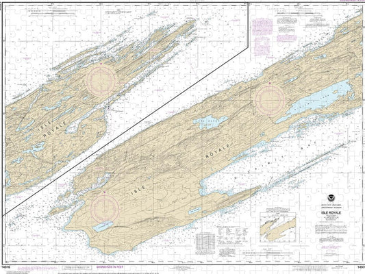 Nautical Chart-14976 Isle Royale - Puzzle