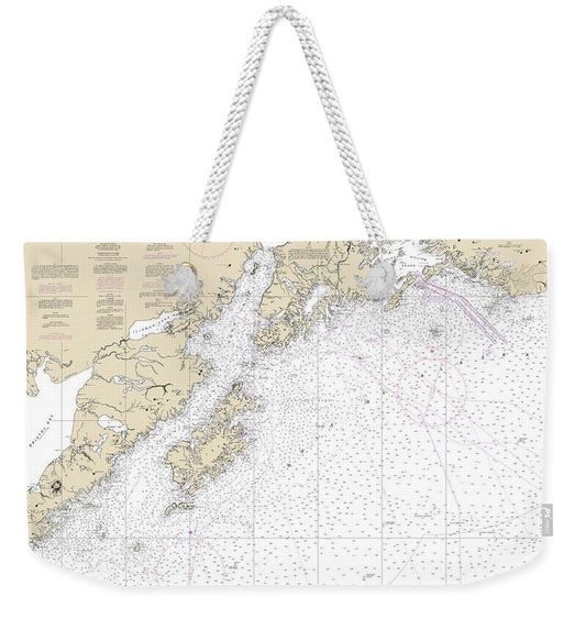 Nautical Chart-16013 Cape St Elias-shumagin Islands, Semidi Islands - Weekender Tote Bag