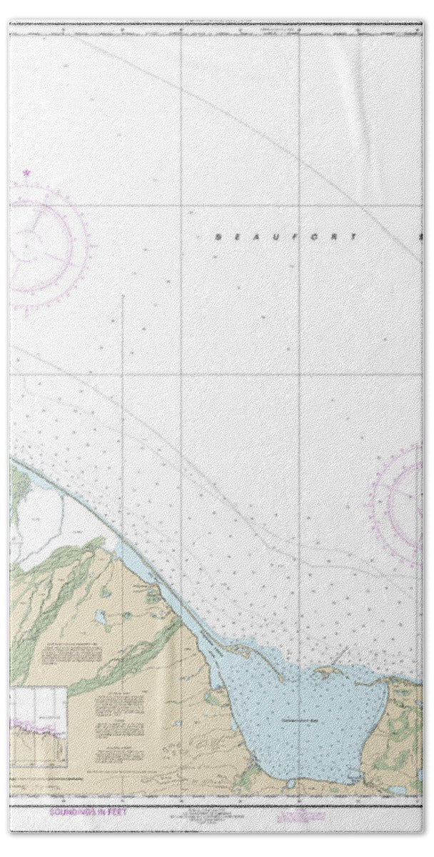 Nautical Chart-16041 Demarcation Bay-approaches - Bath Towel