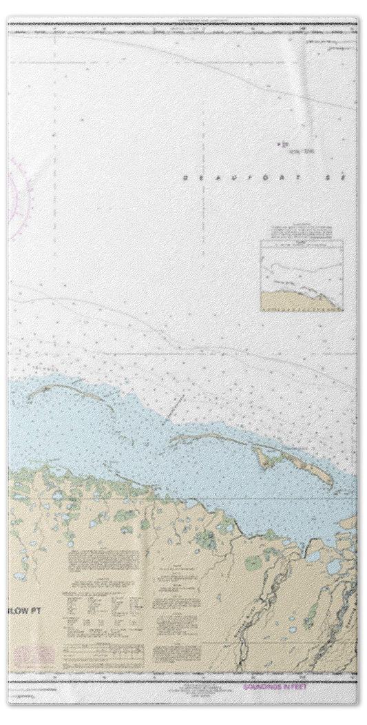 Nautical Chart-16045 Bullen Pt-brownlow Pt - Bath Towel