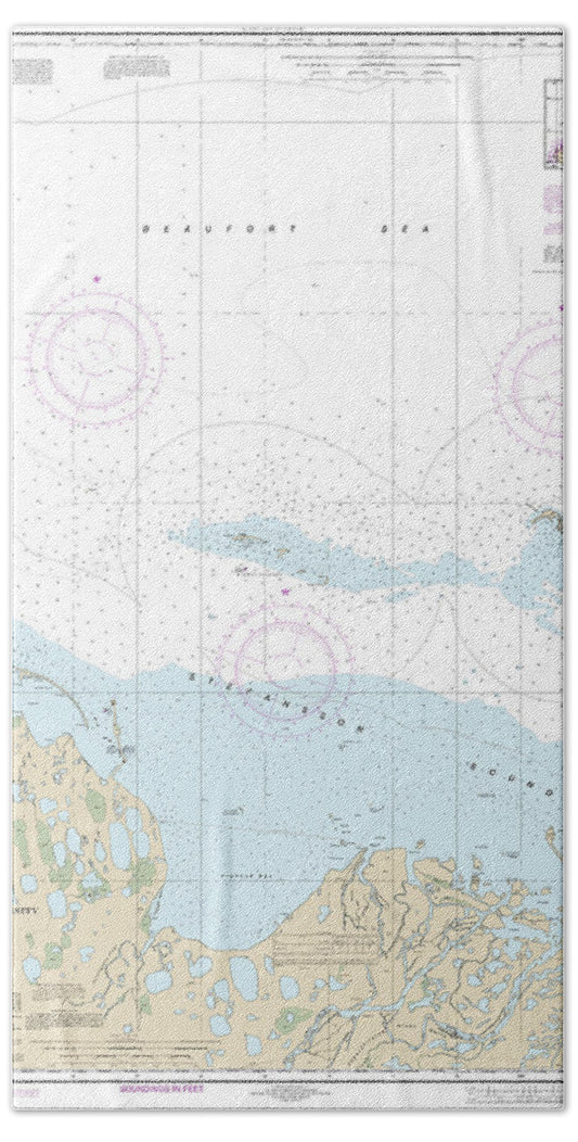 Nautical Chart-16061 Prudhoe Bay-vicinity - Bath Towel