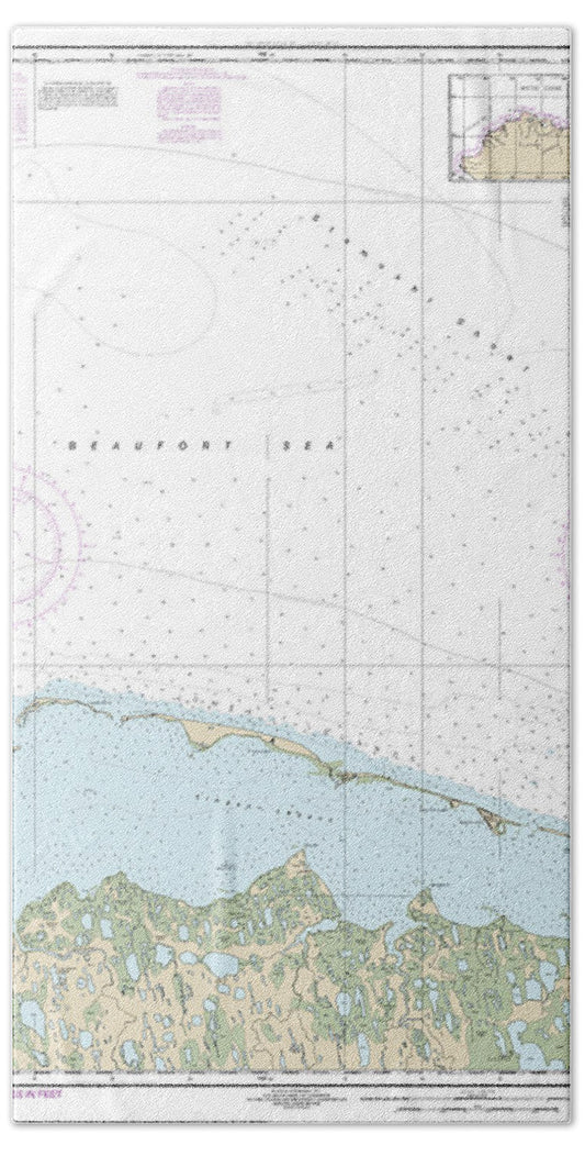 Nautical Chart-16062 Jones Islands-approaches - Bath Towel